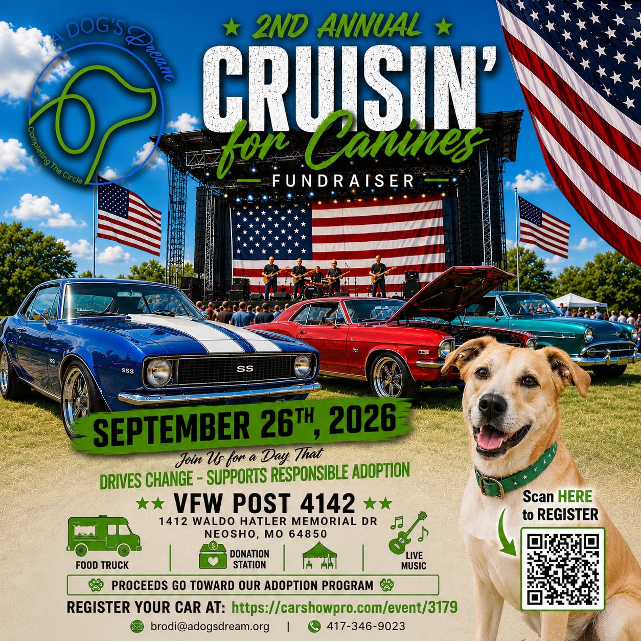 2nd Annual Cruisin’ for Canines Fundraiser in Neosho, MO